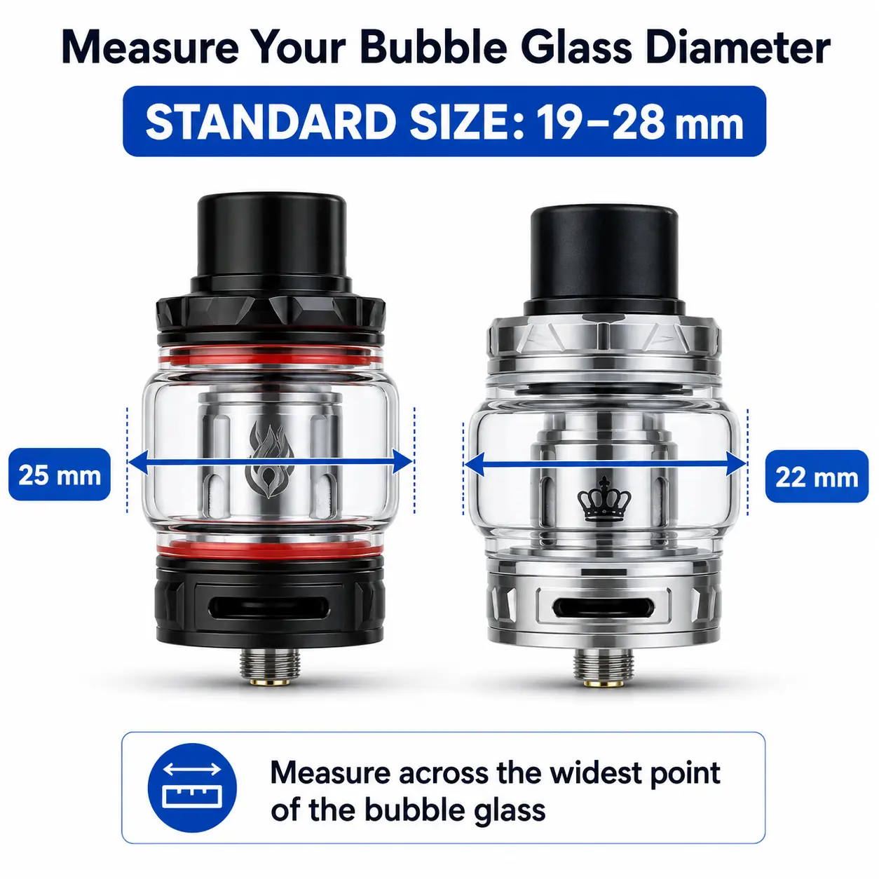 Aspire Cleito vape tank protector — how to measure for VapeGuard Standard 19–28 mm